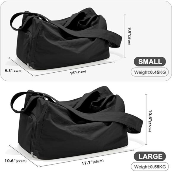 Small Gym Bag with Shoe Compartment Waterproof Duffle Bag Travel Workout Tote - Picture 2 of 7